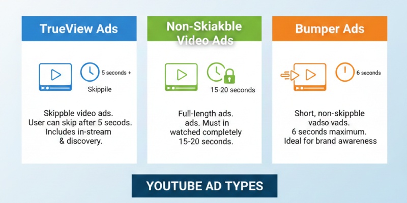 Infographic displaying YouTube statistics and metrics showing audience reach, video uploads, and engagement for video advertising ROI