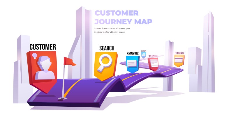 customer journey illustration