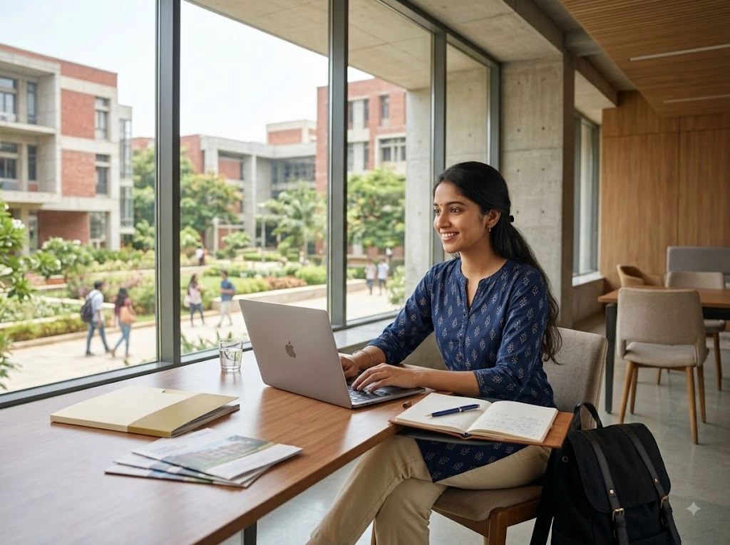 Student discovering Akash Group of Institutions through online search