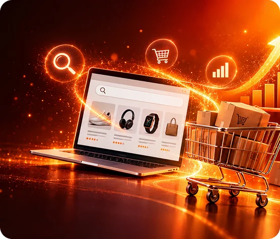 Ecommerce SEO Laptop and Cart
