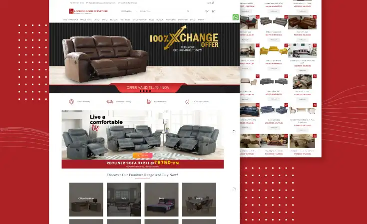 UI / UX design for Looking good furnitures
