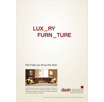 reative ads for furniture company